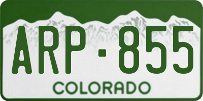 CO license plate ARP855