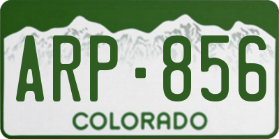 CO license plate ARP856