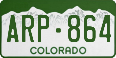 CO license plate ARP864
