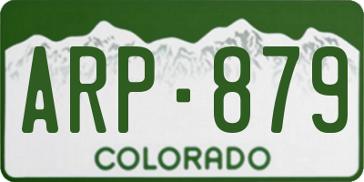 CO license plate ARP879