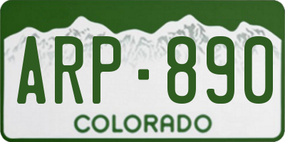 CO license plate ARP890