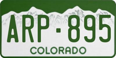 CO license plate ARP895