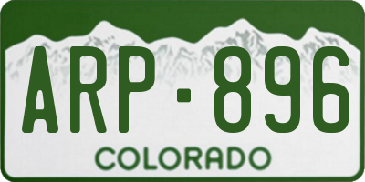 CO license plate ARP896