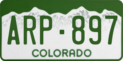 CO license plate ARP897
