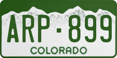 CO license plate ARP899