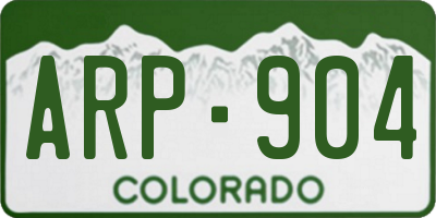 CO license plate ARP904