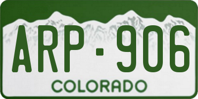 CO license plate ARP906