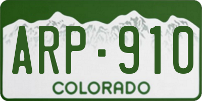 CO license plate ARP910