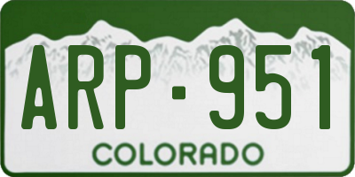 CO license plate ARP951