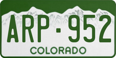 CO license plate ARP952