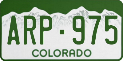 CO license plate ARP975