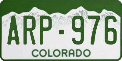 CO license plate ARP976
