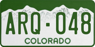 CO license plate ARQ048