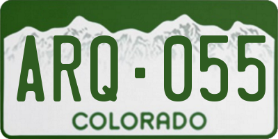 CO license plate ARQ055