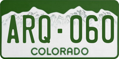 CO license plate ARQ060