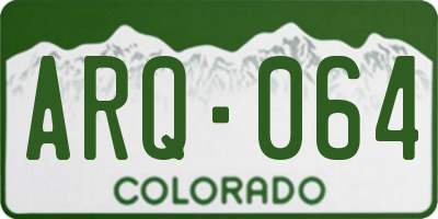 CO license plate ARQ064