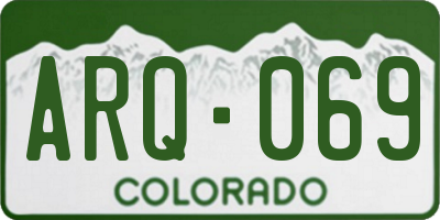 CO license plate ARQ069