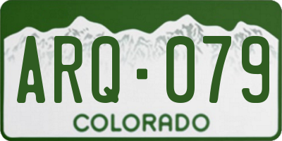 CO license plate ARQ079