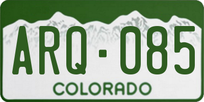 CO license plate ARQ085