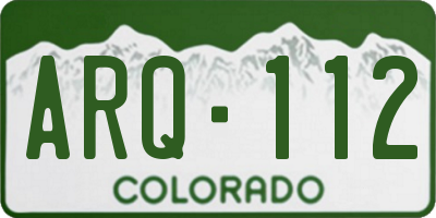 CO license plate ARQ112