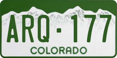 CO license plate ARQ177