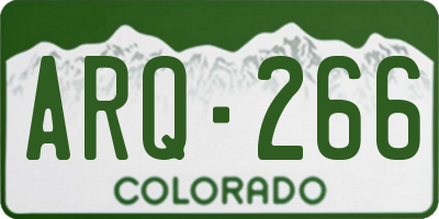 CO license plate ARQ266