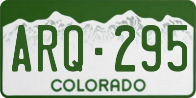 CO license plate ARQ295