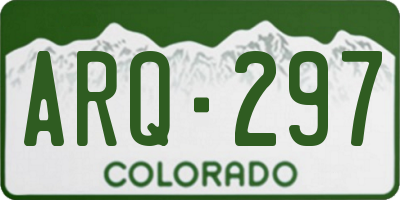 CO license plate ARQ297