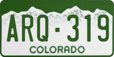 CO license plate ARQ319