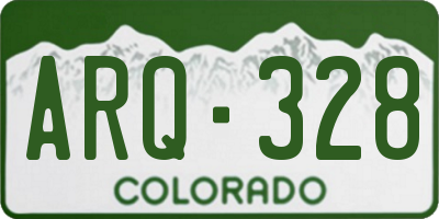 CO license plate ARQ328