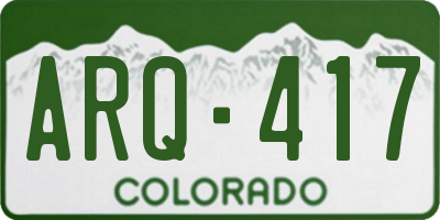 CO license plate ARQ417