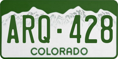 CO license plate ARQ428