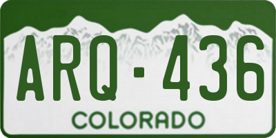 CO license plate ARQ436