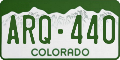 CO license plate ARQ440