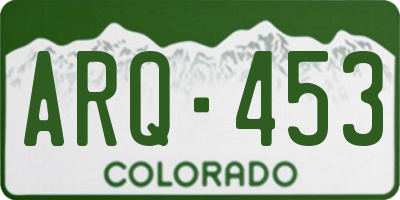 CO license plate ARQ453