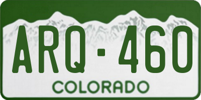 CO license plate ARQ460