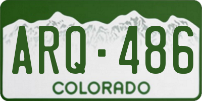 CO license plate ARQ486