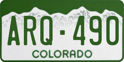 CO license plate ARQ490