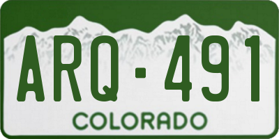 CO license plate ARQ491