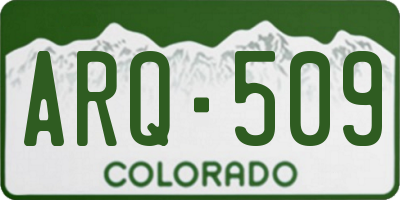 CO license plate ARQ509