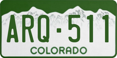 CO license plate ARQ511