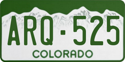 CO license plate ARQ525