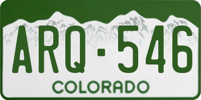 CO license plate ARQ546