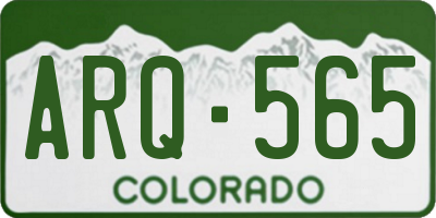 CO license plate ARQ565