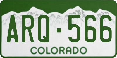 CO license plate ARQ566