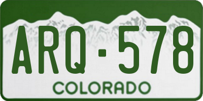 CO license plate ARQ578