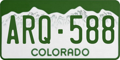 CO license plate ARQ588