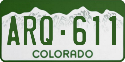 CO license plate ARQ611