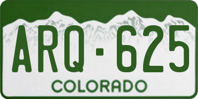 CO license plate ARQ625