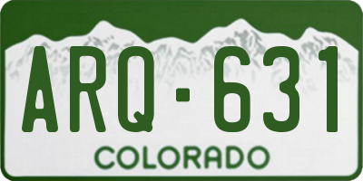 CO license plate ARQ631